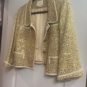 Holiday Sparkle🎉Kate Spade Gold Addie Jacket
